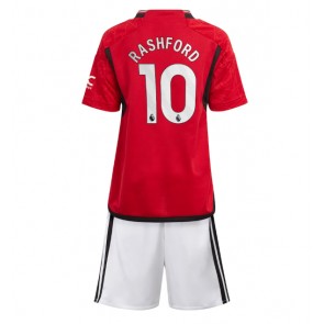 Manchester United Marcus Rashford #10 Domaci Dres za Dječji 2023-24 Kratak Rukavima (+ kratke hlače)